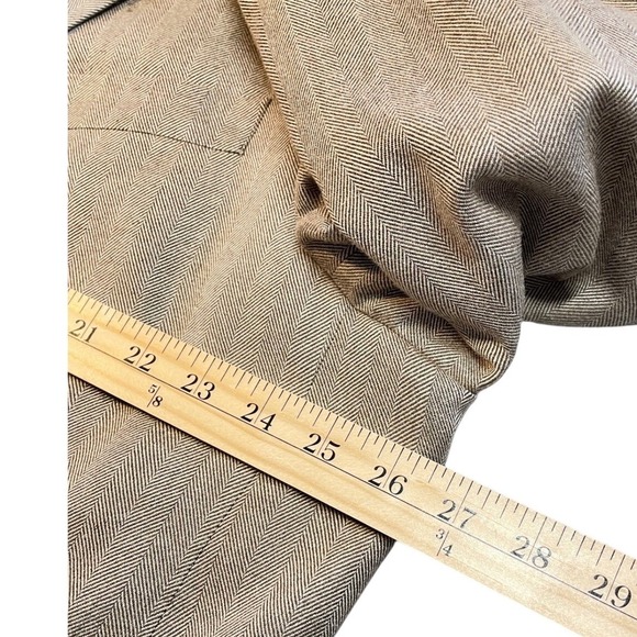 Ralph Lauren Dillard's Herringbone Silk Blazer 52R Light Brown Men's Sport Coat - Picture 13 of 13